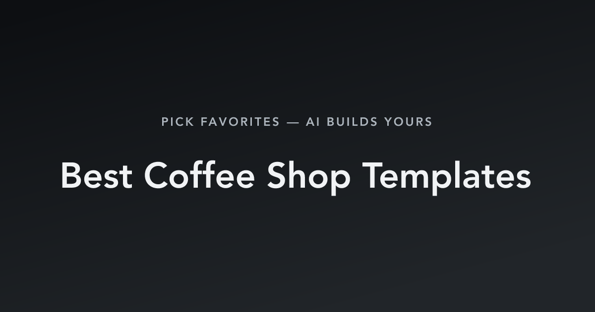 Best Coffee Shop Templates with count