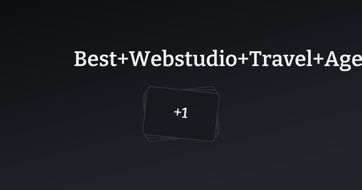 Best Webstudio Travel Agency Websites with count