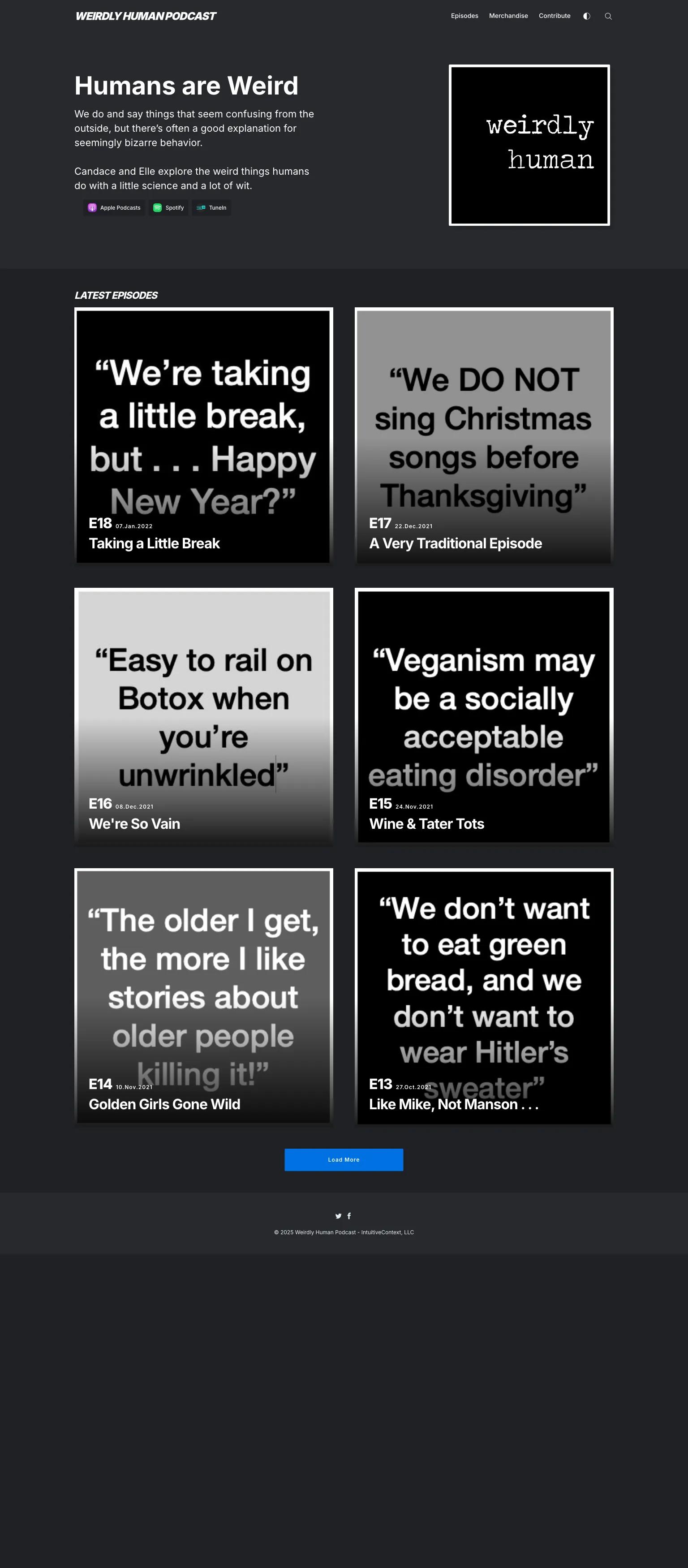 Weirdly Human Podcast screenshot