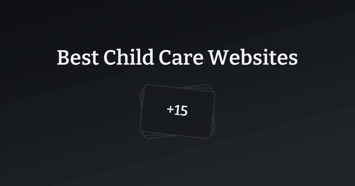 Best Child Care Websites with count