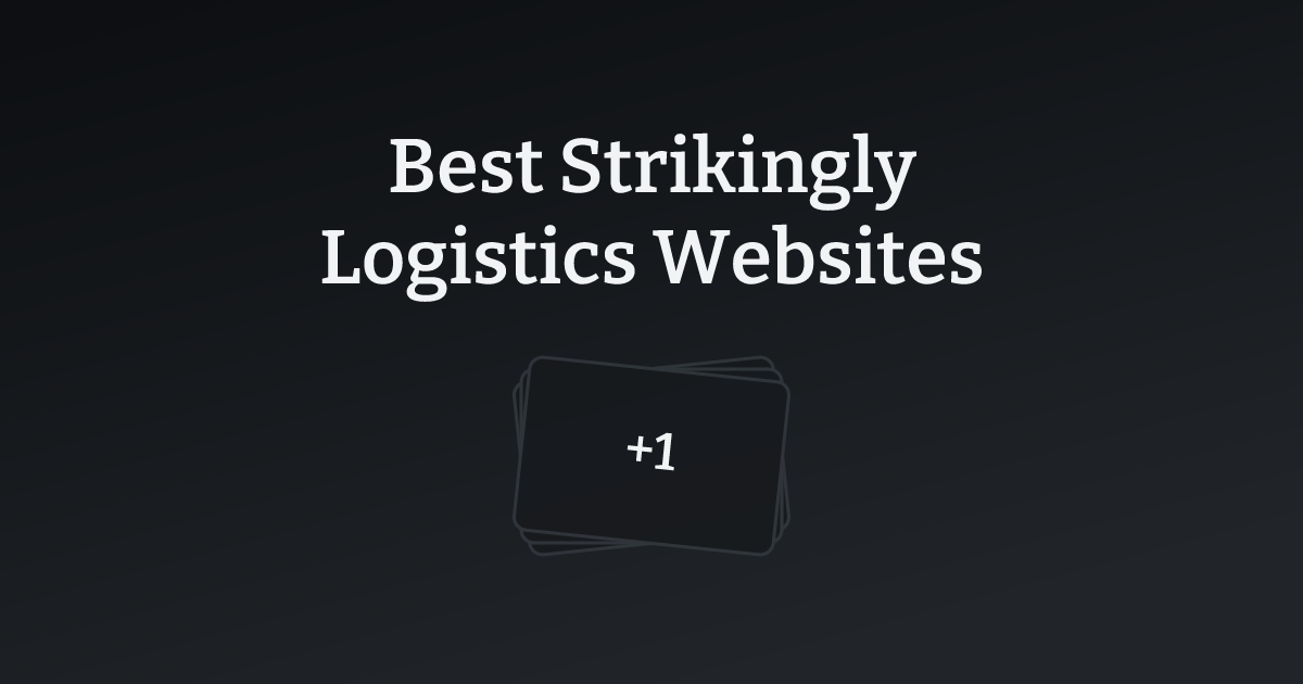 Best Strikingly Logistics Websites with count