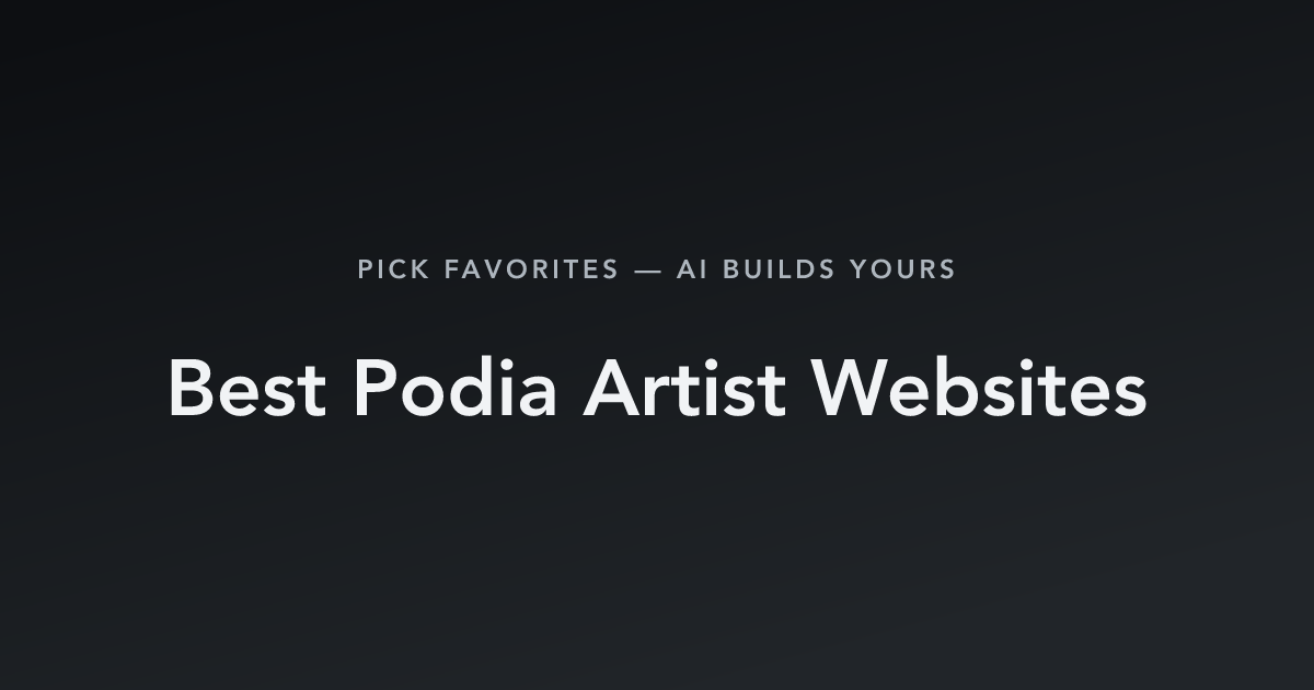 Best Podia Artist Websites with count