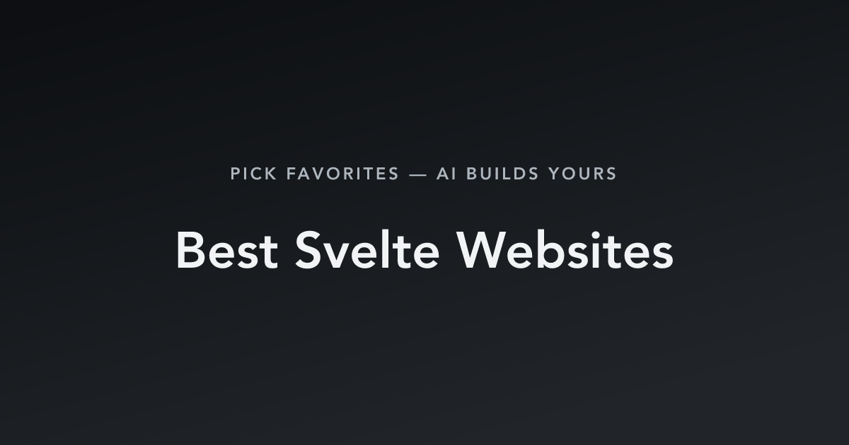 Best Svelte Websites with count