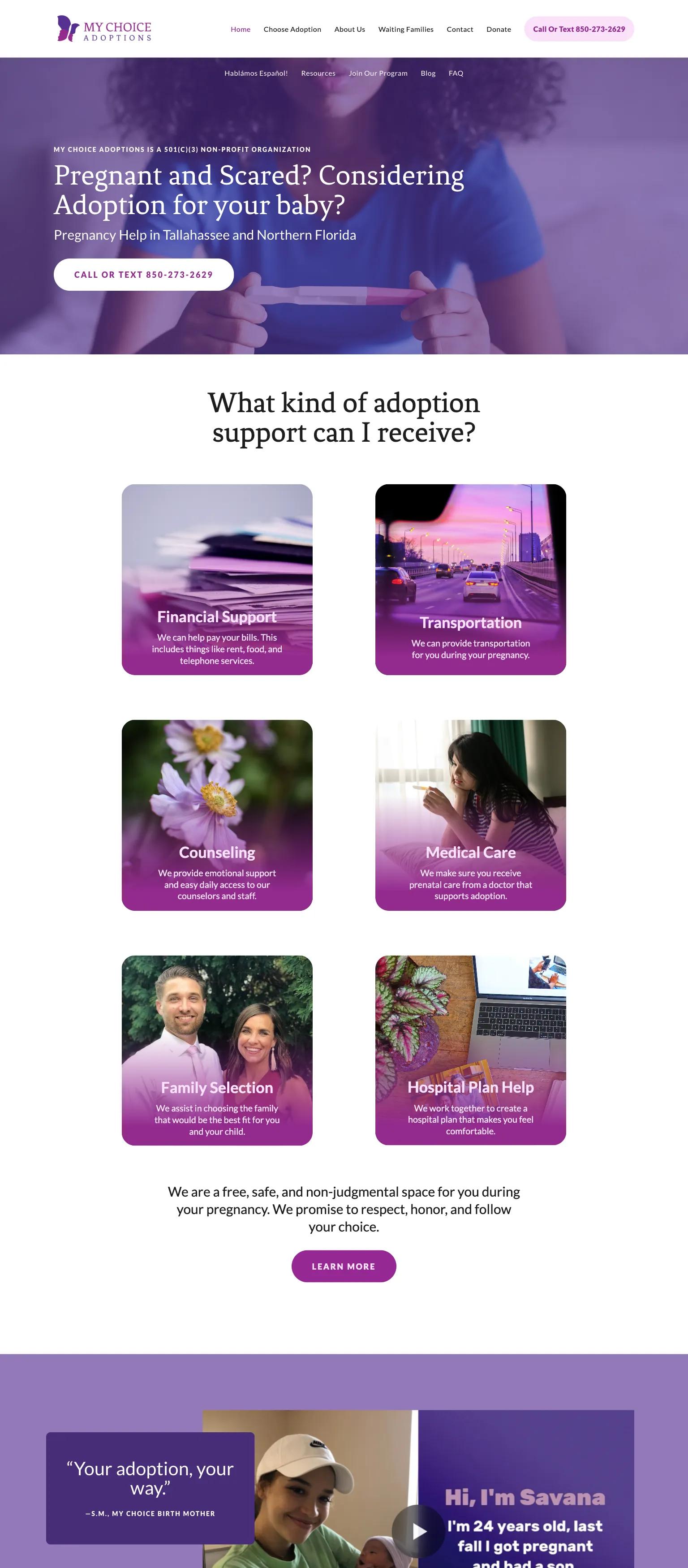 My Choice Adoptions screenshot