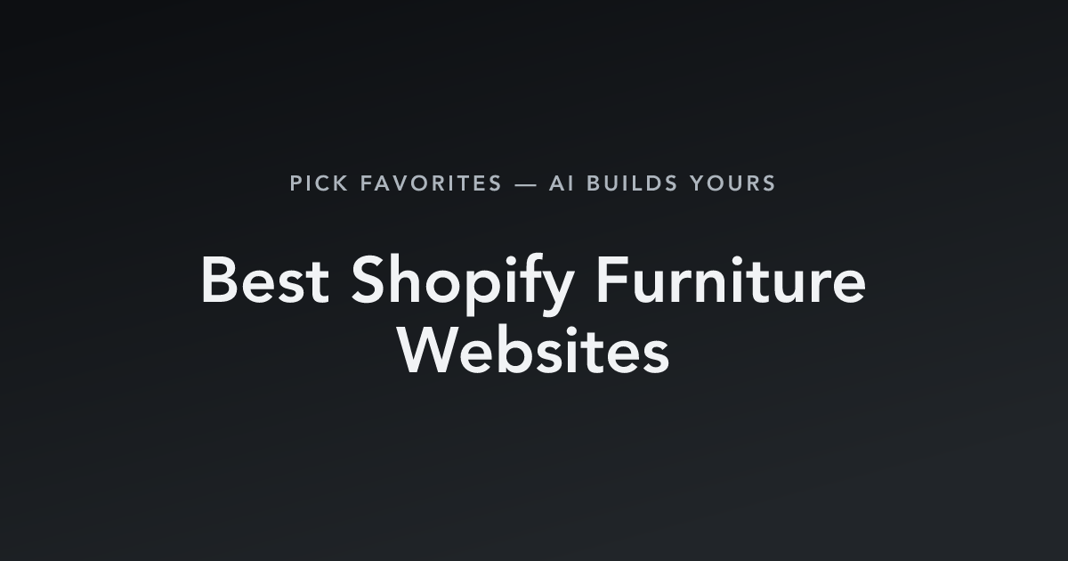 Best Shopify Furniture Websites with count
