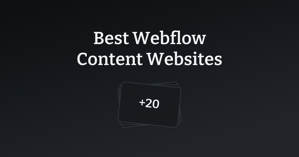 Best Webflow Content Websites with count