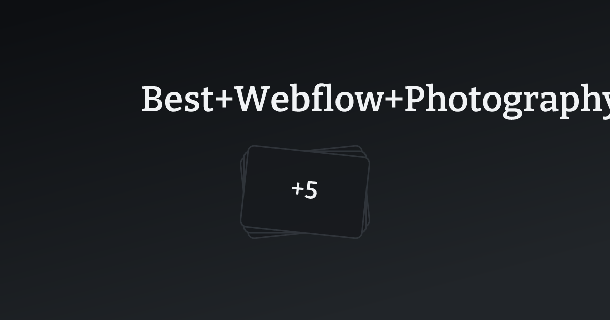 Best Webflow Photography Websites with count