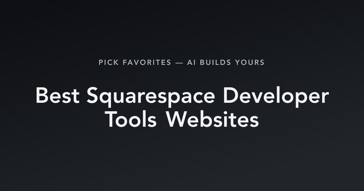 Best Squarespace Developer Tools Websites with count