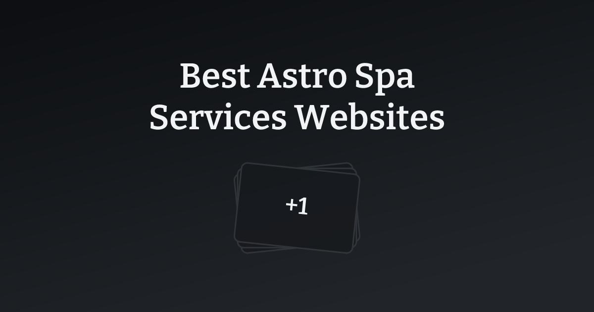 Best Astro Spa Services Websites with count