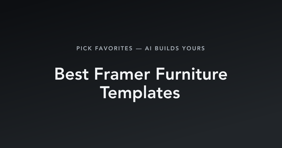 Best Framer Furniture Templates with count
