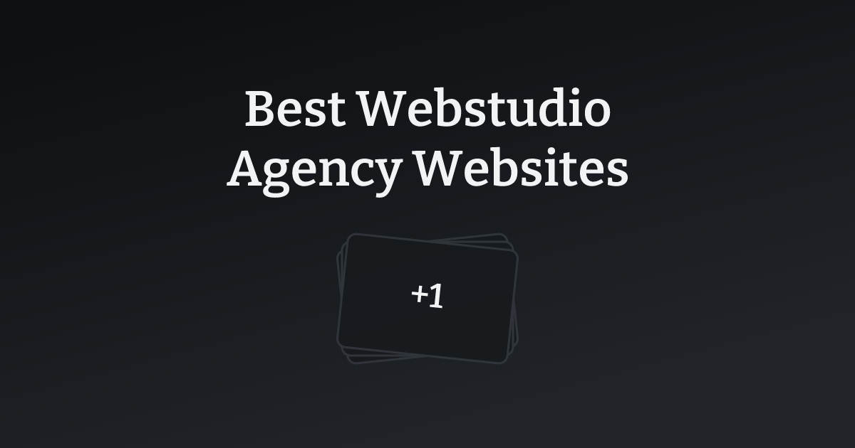 Best Webstudio Agency Websites with count