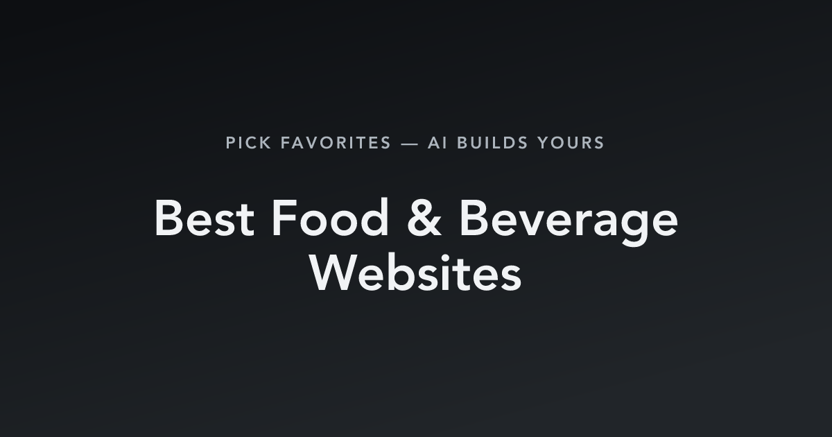 Best Food & Beverage Websites with count