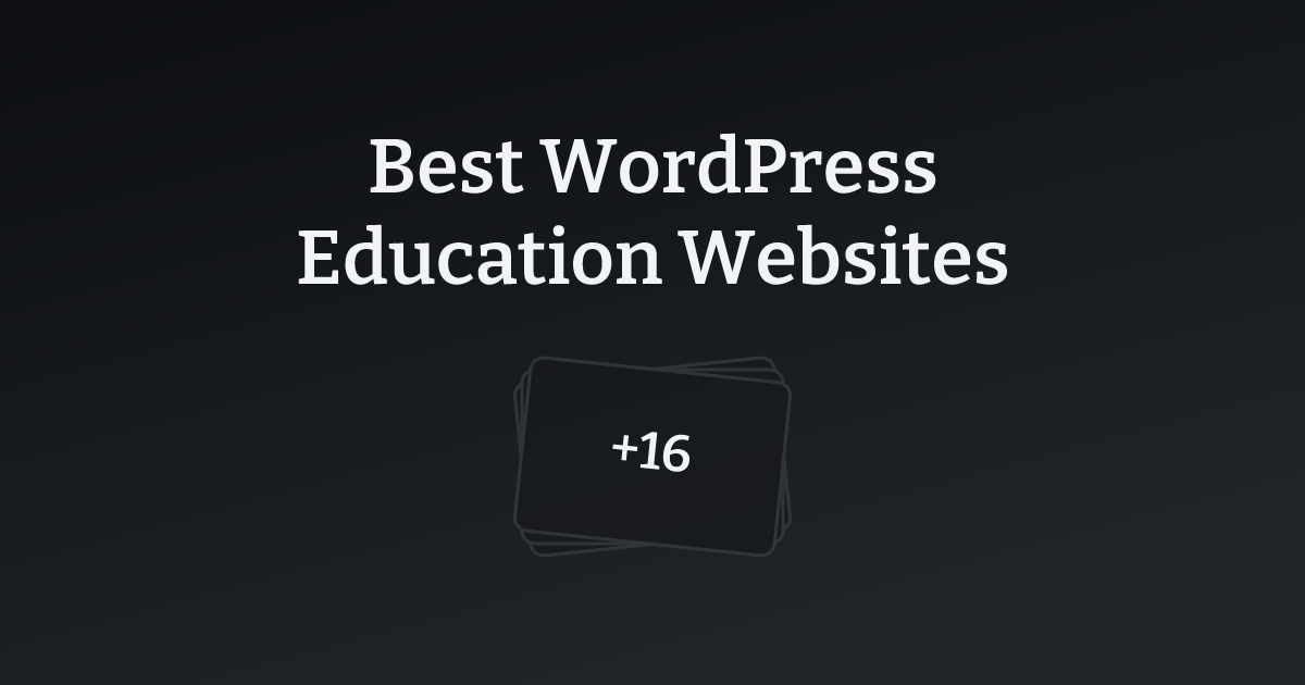 Best WordPress Education Websites with count