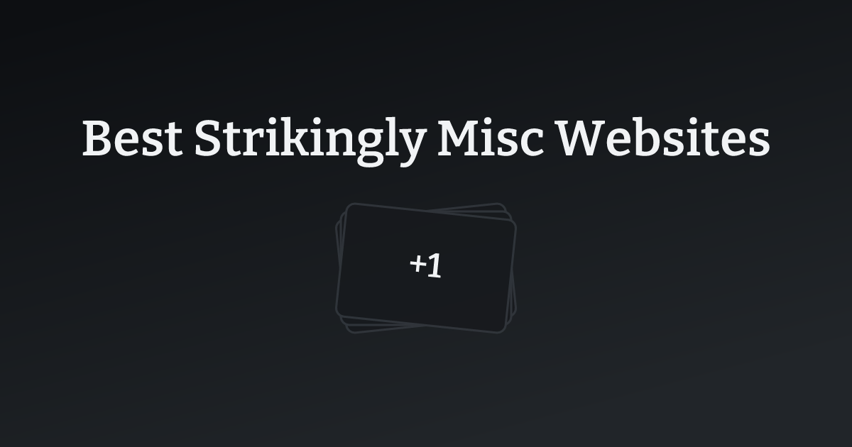 Best Strikingly Misc Websites with count