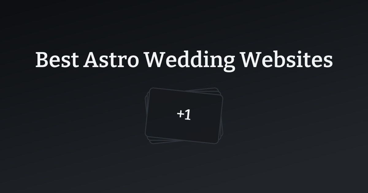 Best Astro Wedding Websites with count