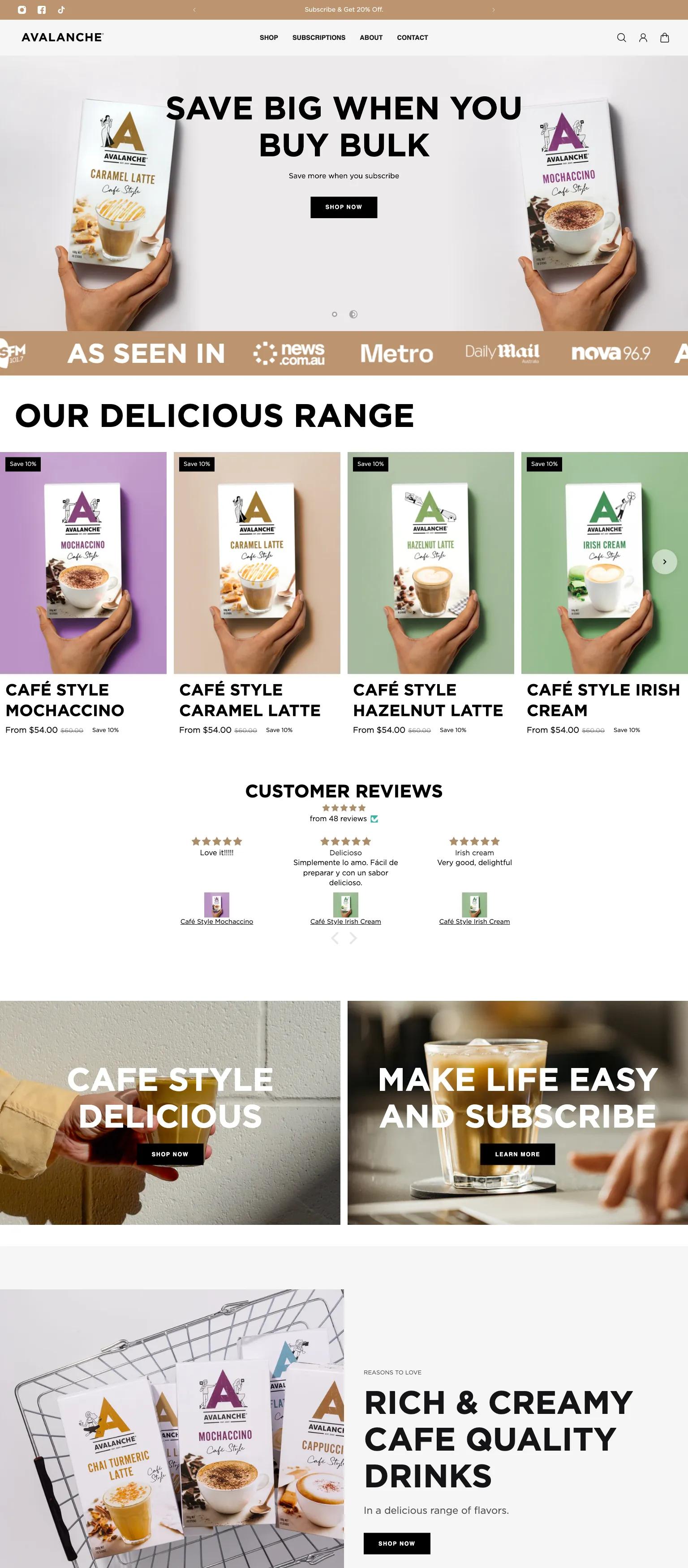 Avalanche Coffee screenshot