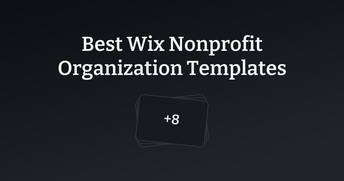 Best Wix Nonprofit Organization Templates with count