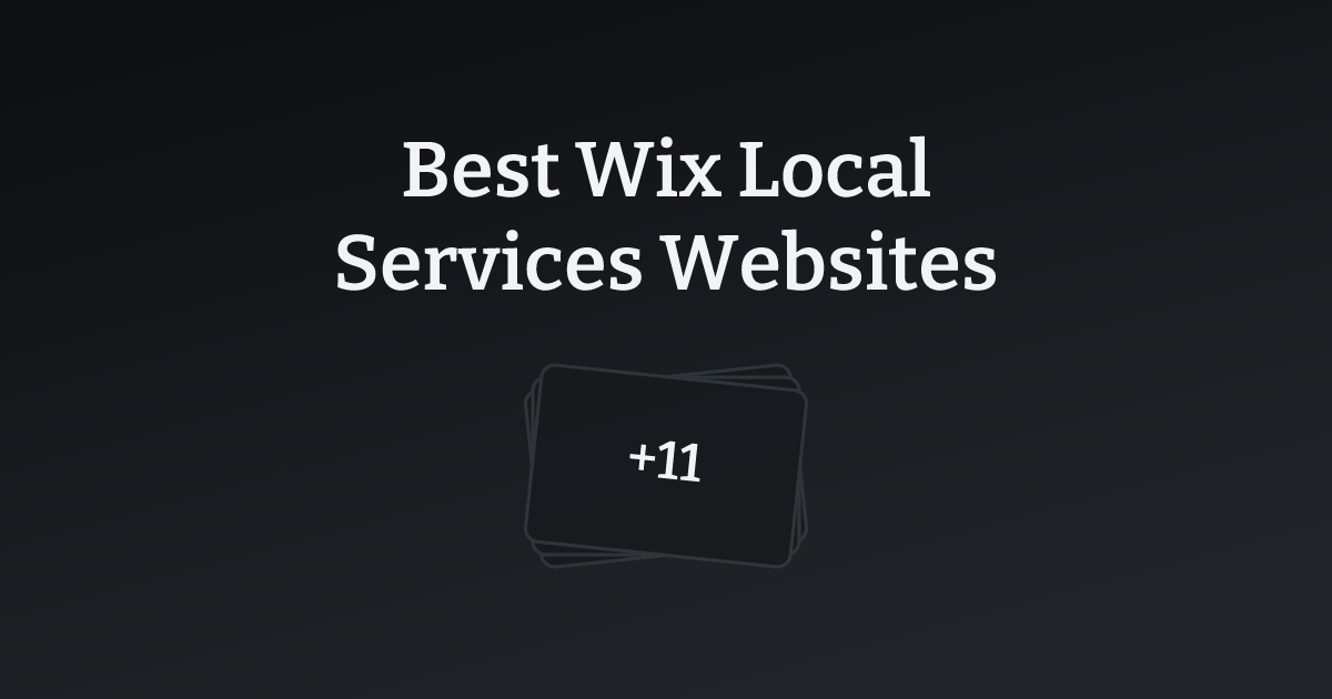 Best Wix Local Services Websites with count
