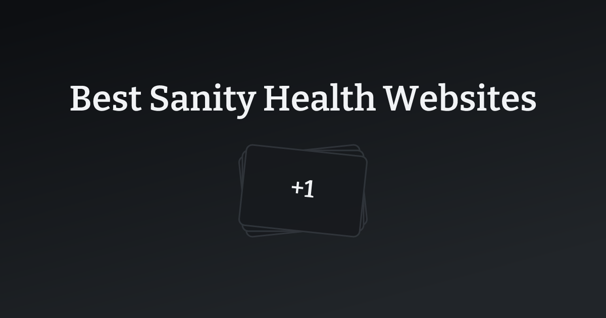 Best Sanity Health Websites with count