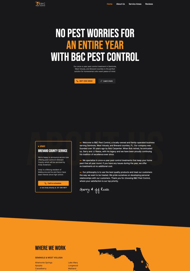 B&C Pest Control screenshot