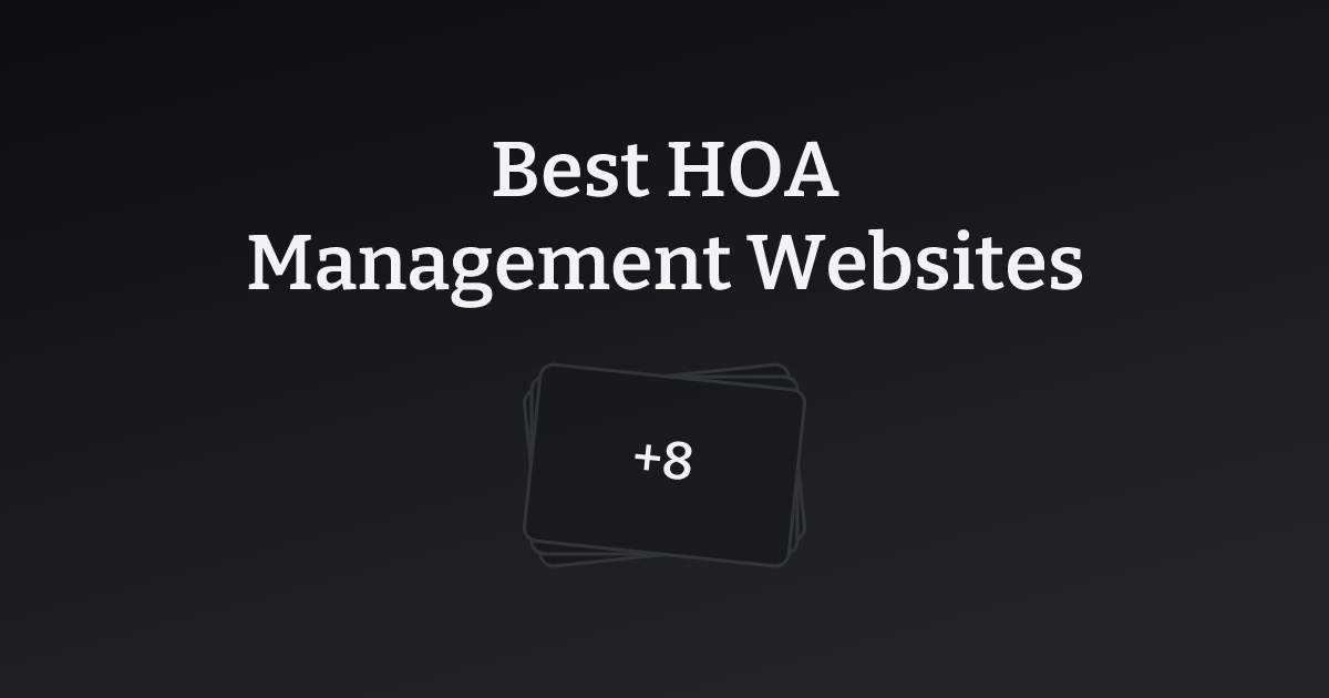 Best HOA Management Websites with count
