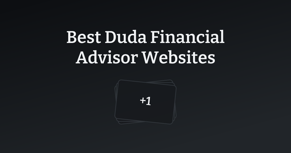 Best Duda Financial Advisor Websites with count