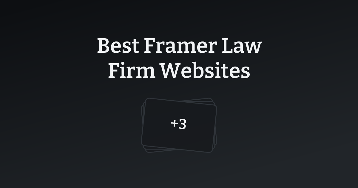 Best Framer Law Firm Websites with count