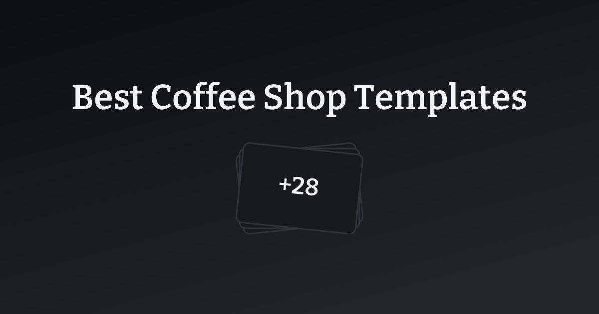 Best Coffee Shop Templates with count