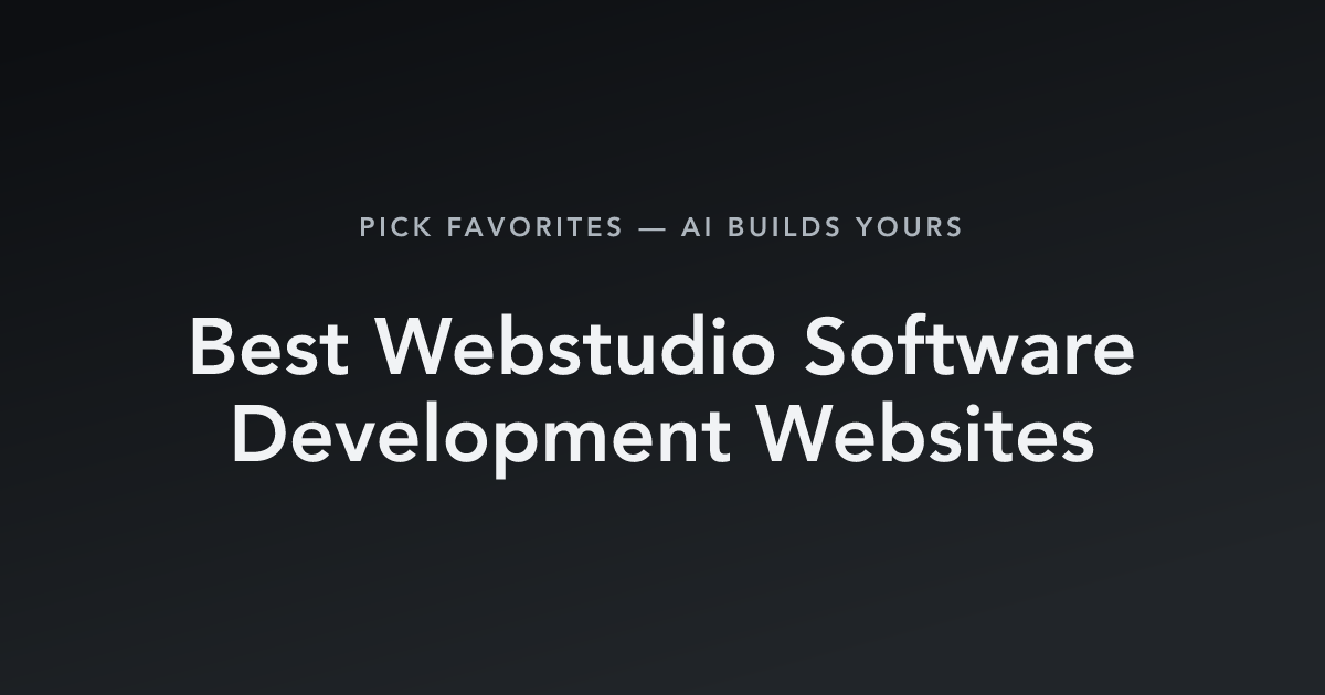 Best Webstudio Software Development Websites with count