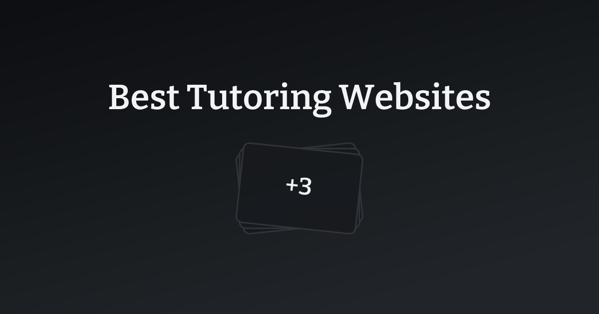 Best Tutoring Websites with count