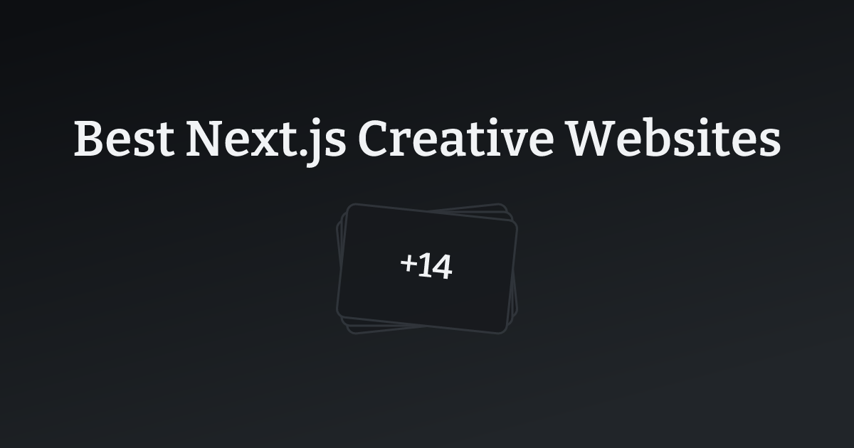 Best Next.js Creative Websites with count