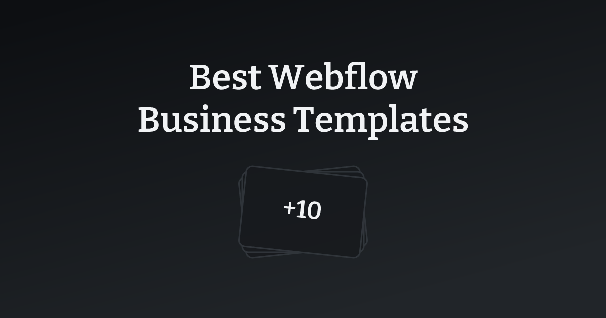 Best Webflow Business Templates with count