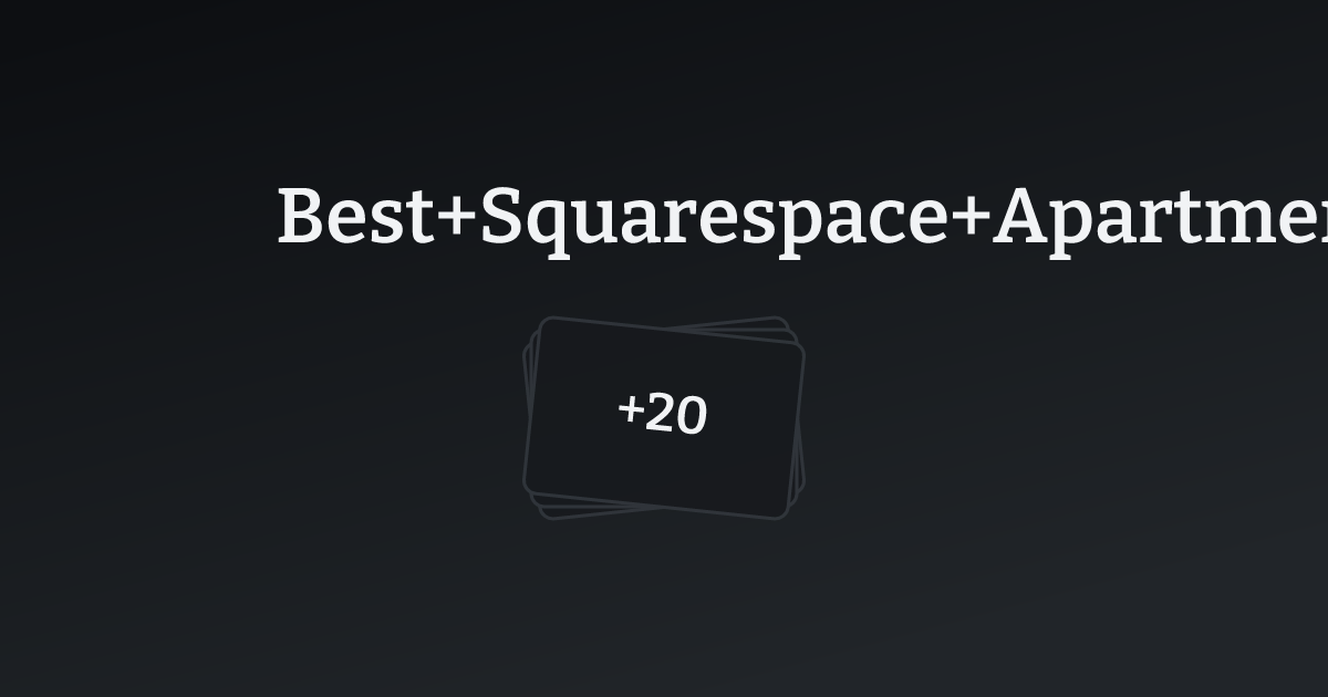 Best Squarespace Apartment Templates with count