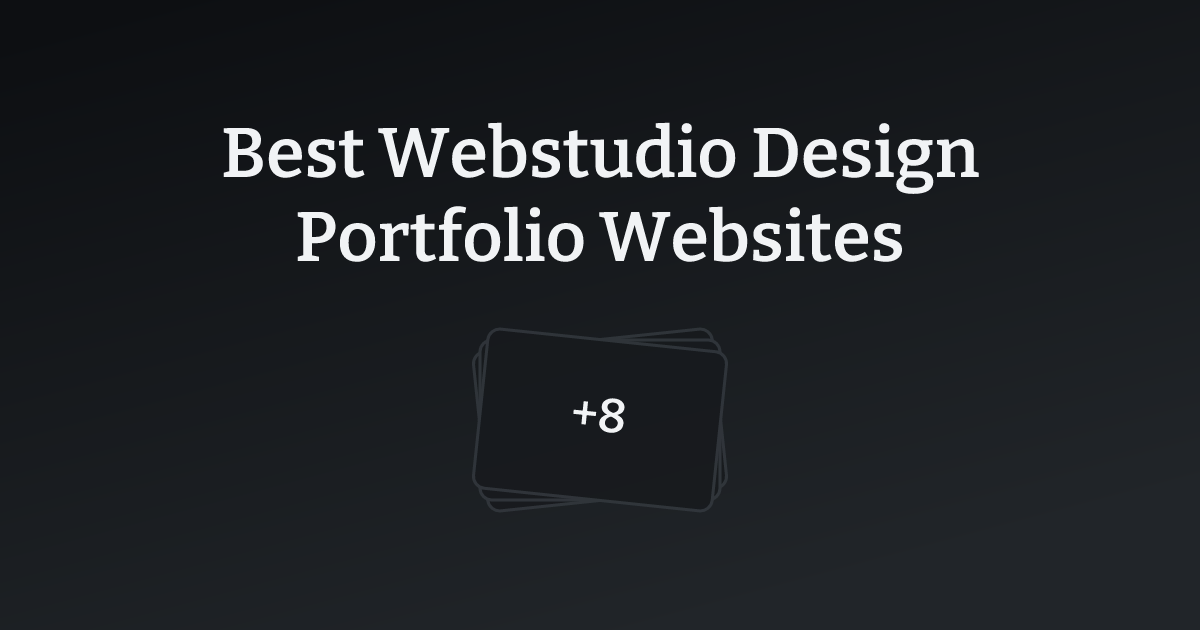 Best Webstudio Design Portfolio Websites with count