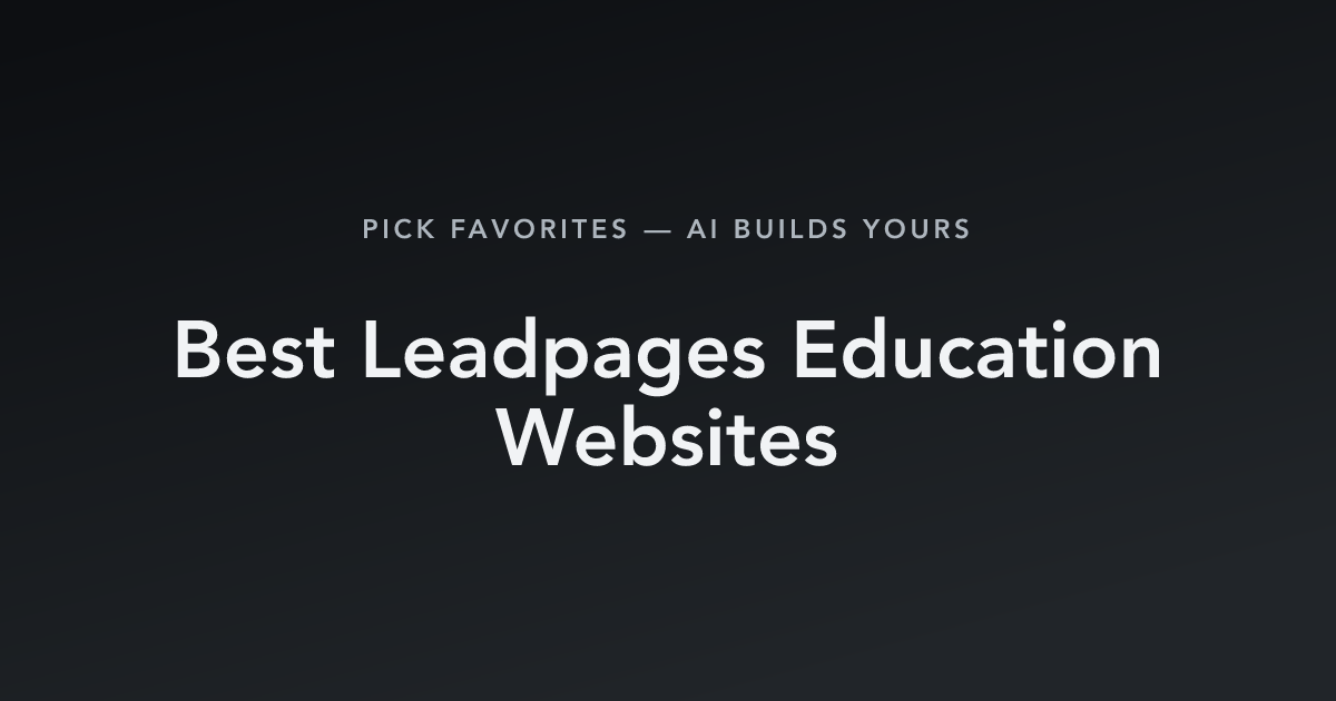 Best Leadpages Education Websites with count