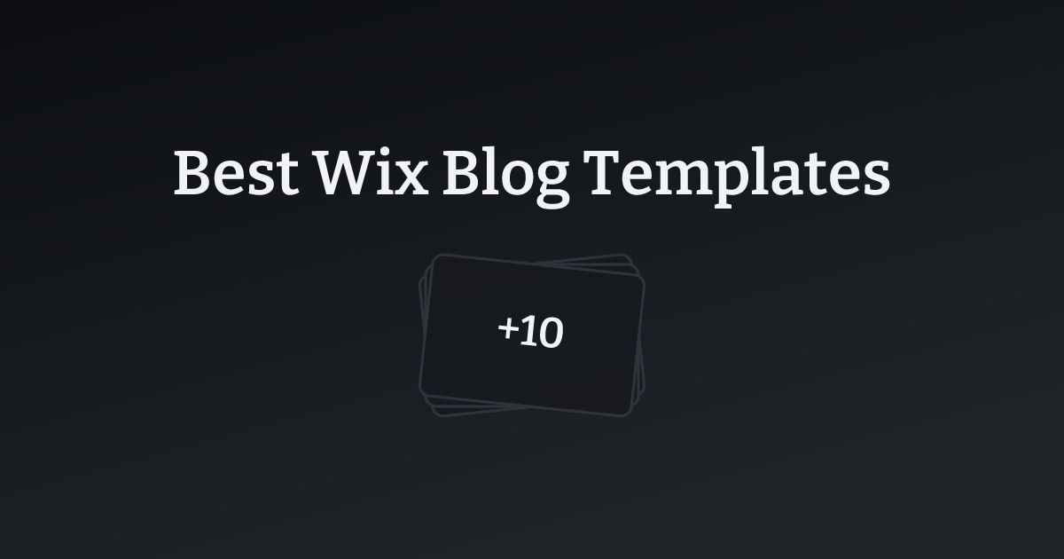 Best Wix Blog Templates with count