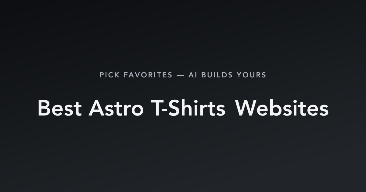Best Astro T-Shirts Websites with count