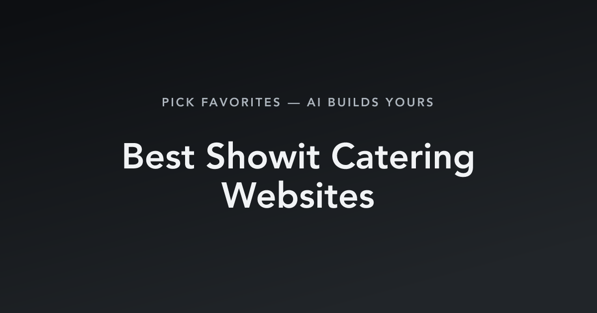 Best Showit Catering Websites with count