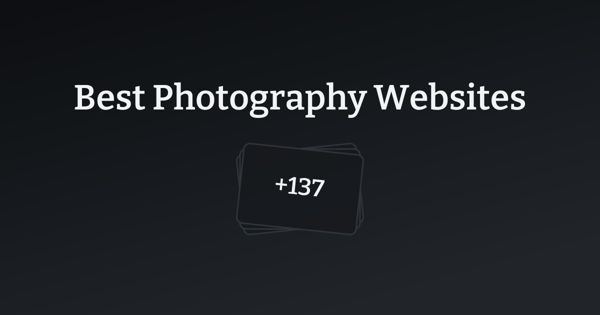 Best Photography Websites with count
