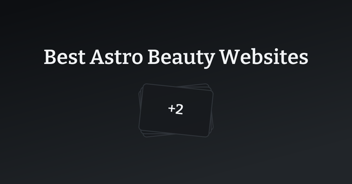 Best Astro Beauty Websites with count