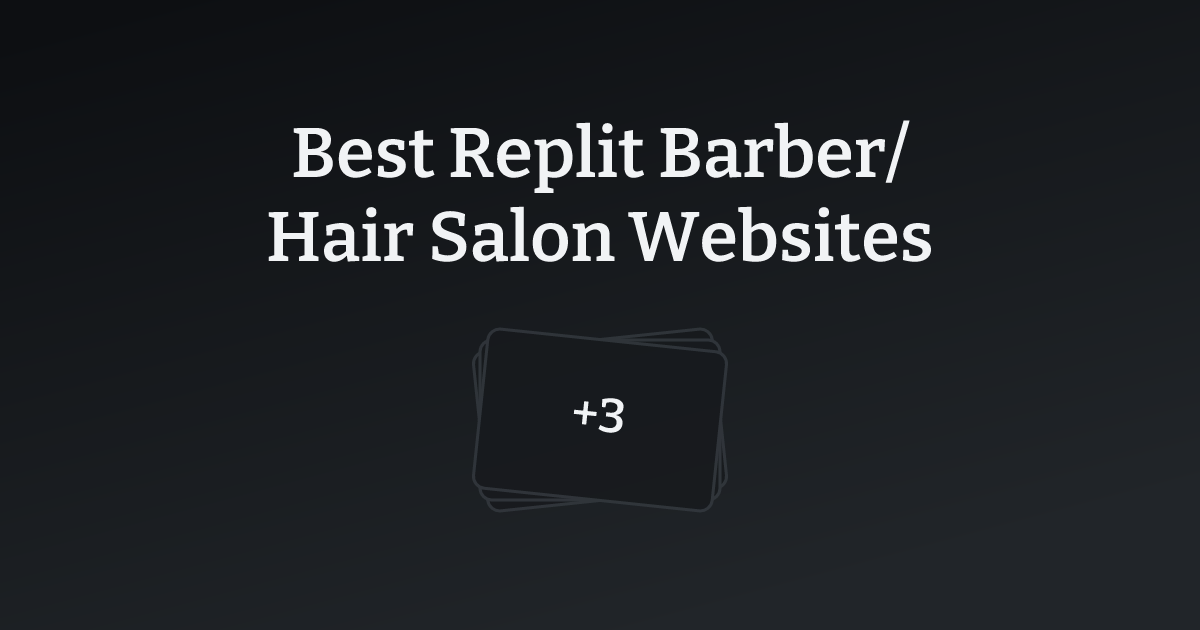 Best Replit Barber/Hair Salon Websites with count