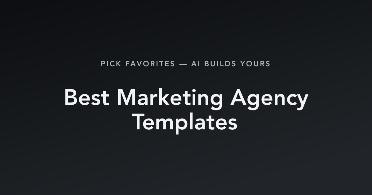 Best Marketing Agency Templates with count