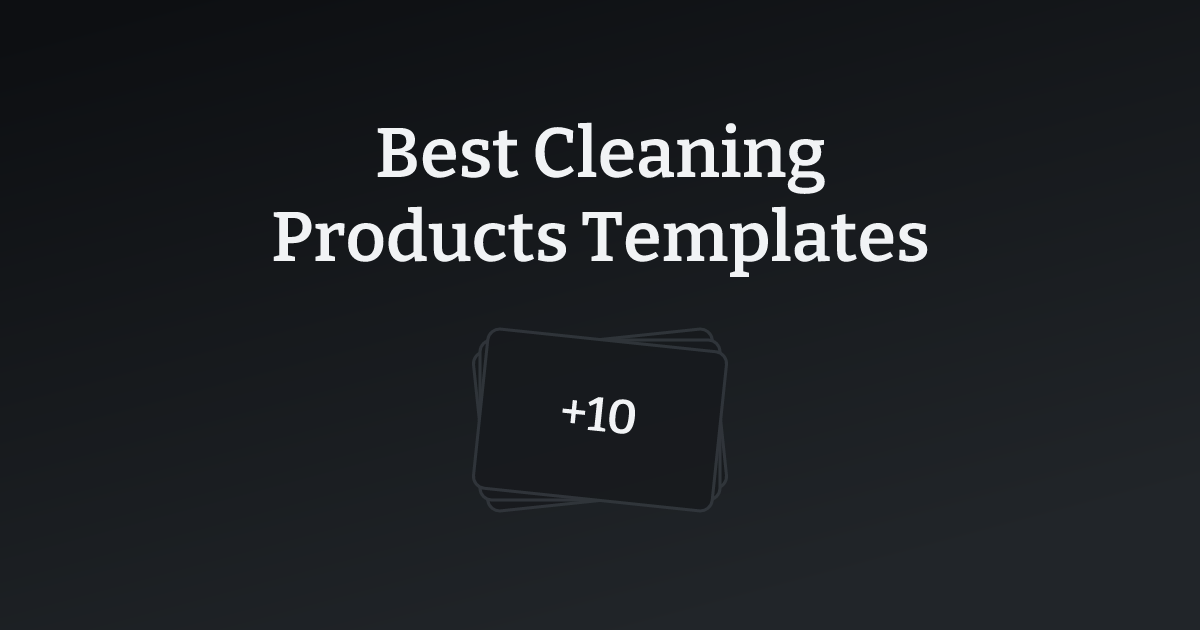 Best Cleaning Products Templates with count
