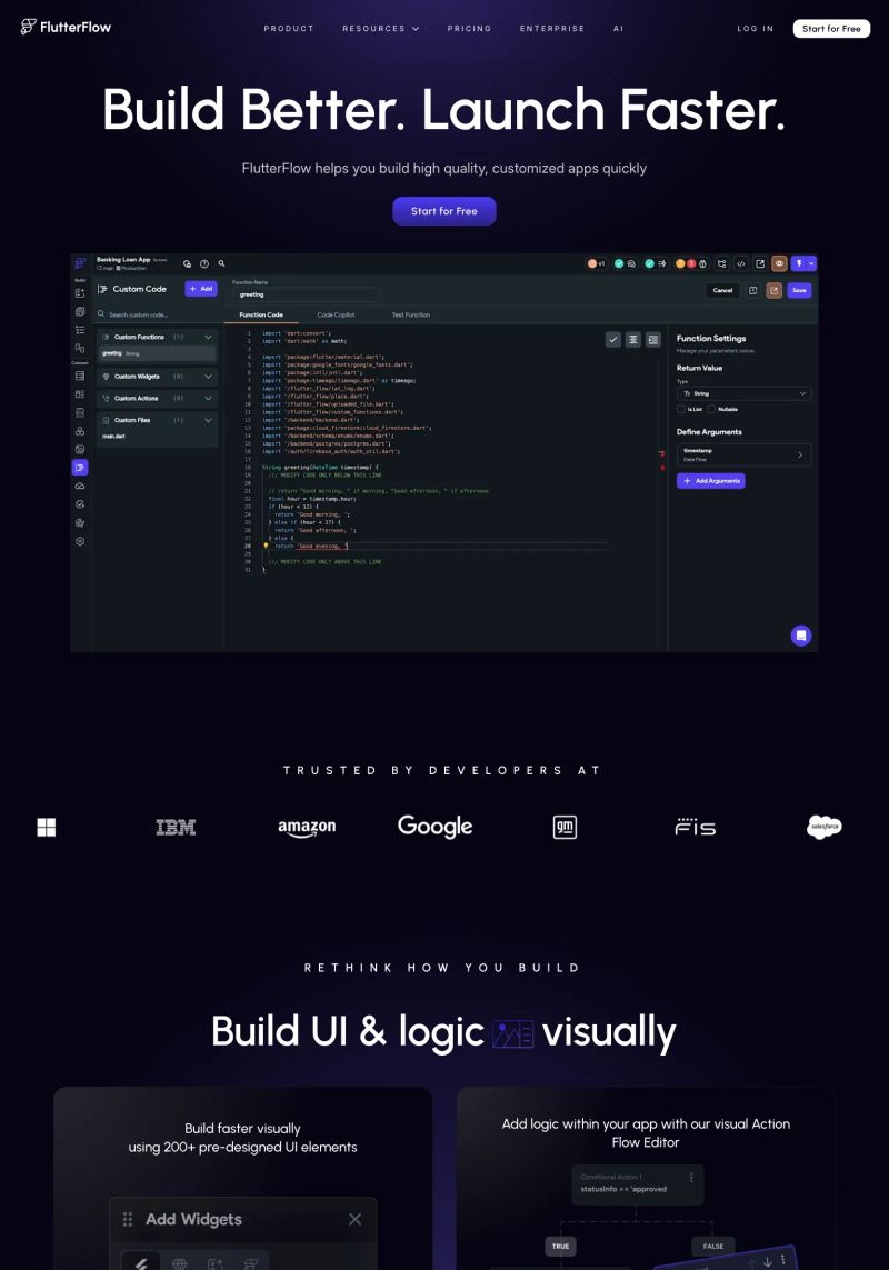 FlutterFlow screenshot