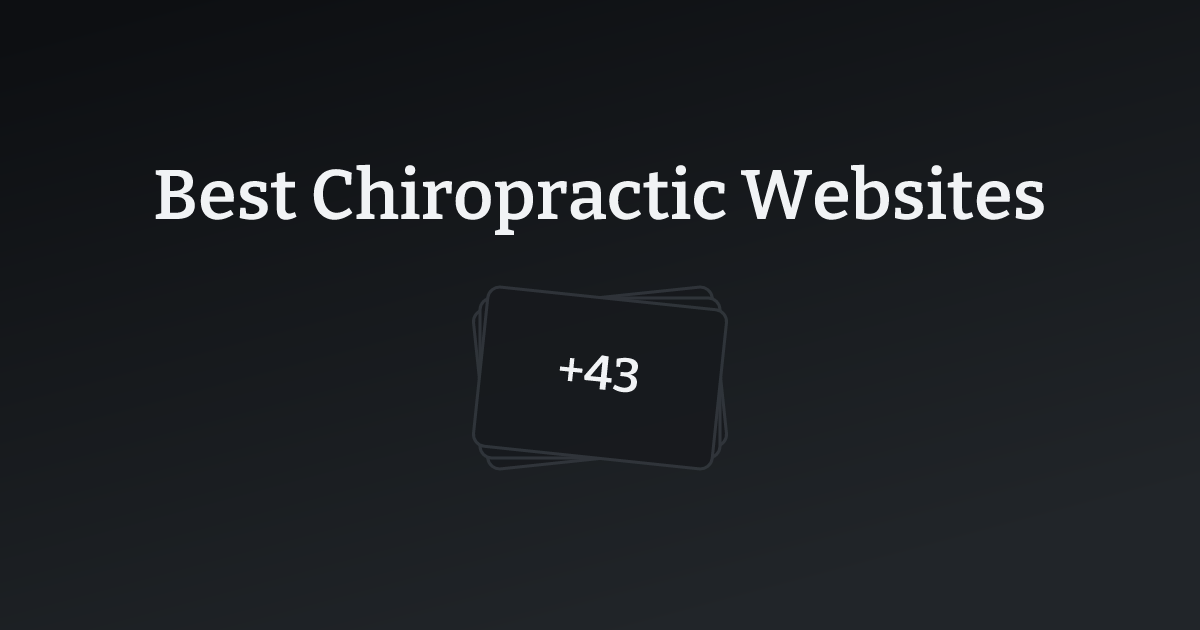 Best Chiropractic Websites with count