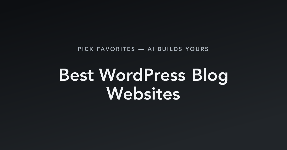 Best WordPress Blog Websites with count