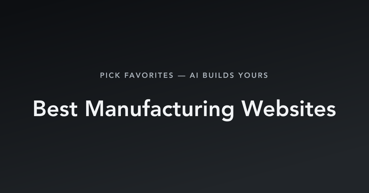 Best Manufacturing Websites with count