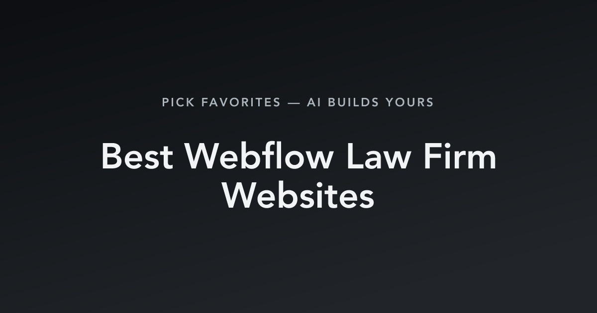 Best Webflow Law Firm Websites with count
