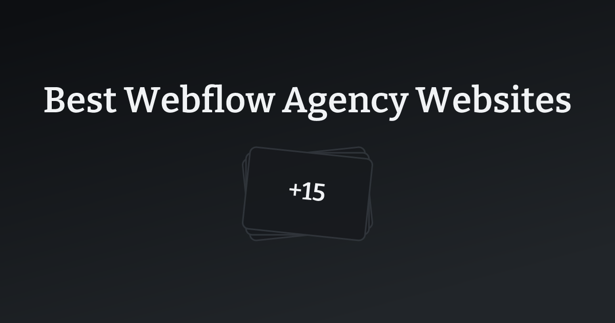 Best Webflow Agency Websites with count
