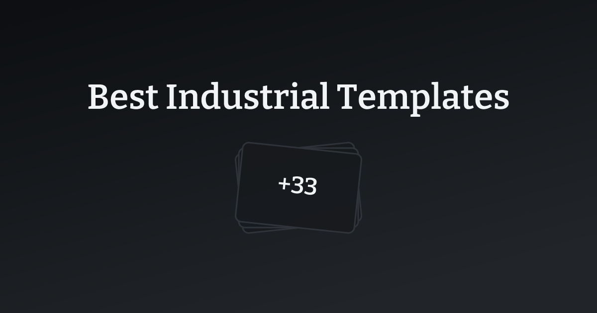 Best Industrial Templates with count